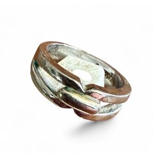 Lia Sophia Silver Chunky Statement Ring Size 9